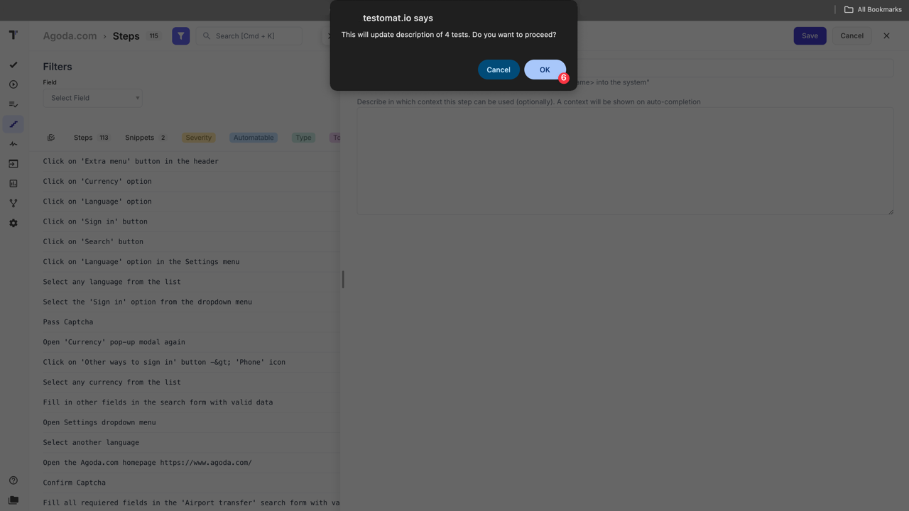 Testomat.io - Steps Update